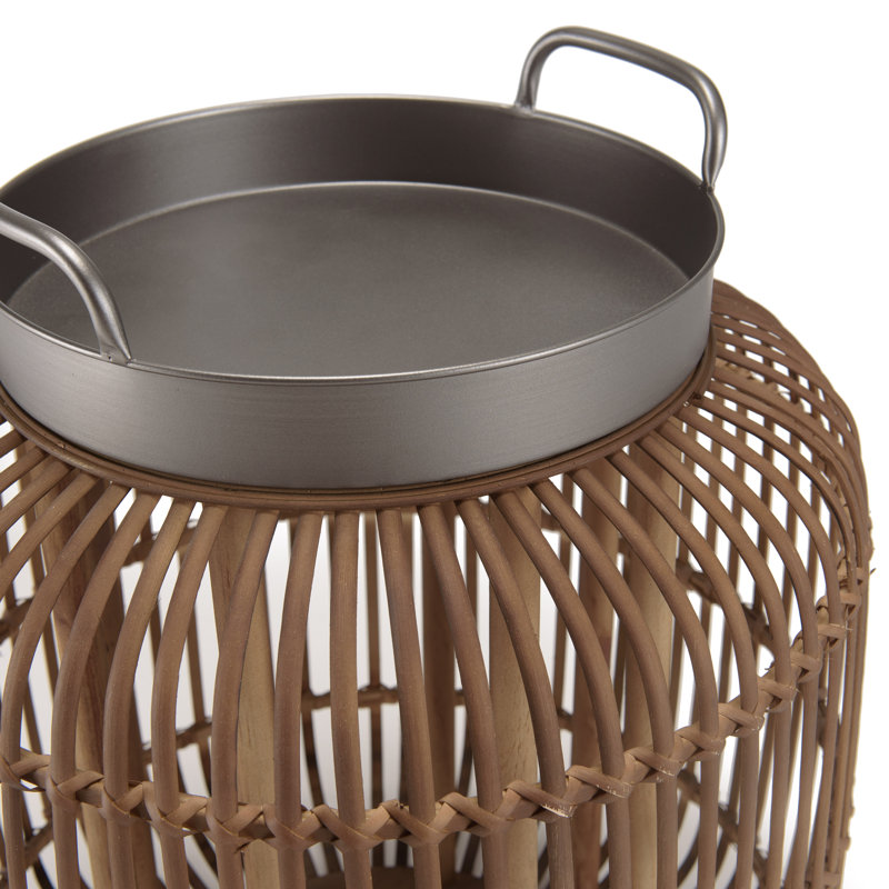 Seguis Tray Top Drum End Table