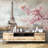 Springtime In Paris With Cherry Blossoms-1050638920