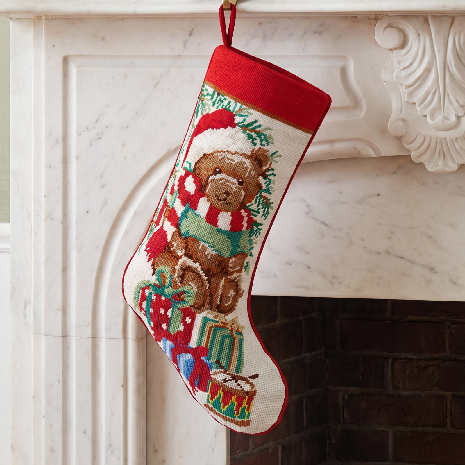 Mistletoe and Co. Needlepoint Stocking