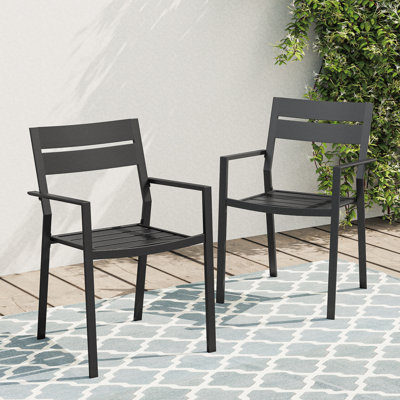 Octavies Outdoor Dining Chair by Ebern Designs