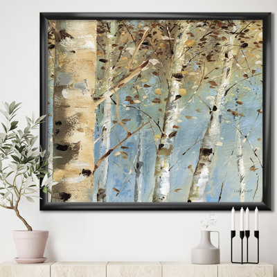 Cadre photo « white bouleau forest i », reproduction sur toile