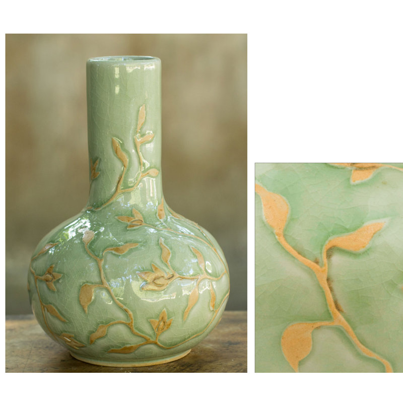 Arjanne Handmade Ceramic Table Vase, Cream