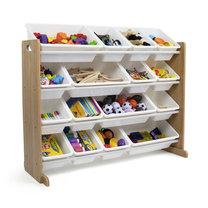 Kid's Toy Organizer, Natural/White