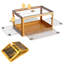 Boîte de rangement pliable, 5 ouvertures latérales empilables avec couvercle, roues, loquets de sécurité, poignées-12971079-12971098