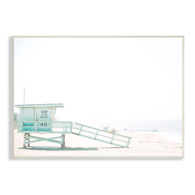 " Summer Sun Beach Coast Blue Lifeguard Shack "