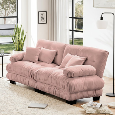Stoughton Modern 2-Seater Chenille Upholstered Boneless Sofa