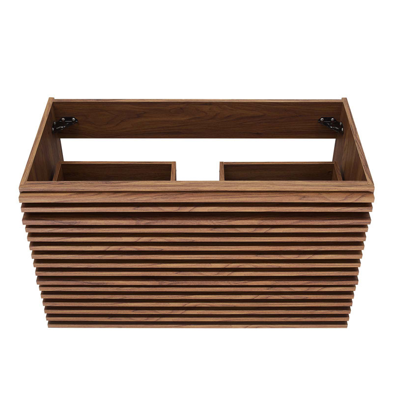 Render 36'' Walnut Wall-Mount Bathroom Vanity Cabinet