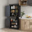 Garde-manger autoportant 71 po avec 4 portes et armoire, 71 po, noir