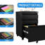 Classeur verrouillable en métal pour bureau, 3 tiroirs, noir, entièrement assemblé, intérieur spacieux, classeur mobile à mobilité douce, métal, matériel de bureau sécuritaire, mouvement-1441316653