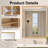 20" Oak Wooden Medicine Cabinet with Beveled Frame Adjustable Shelves, Wall Mounted or Recessed Design for a Warm and Stylish Bathroom Upgrade-639736704