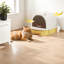 Bacs à litière et bacs à litière pour chat, polypropylène portable jaune