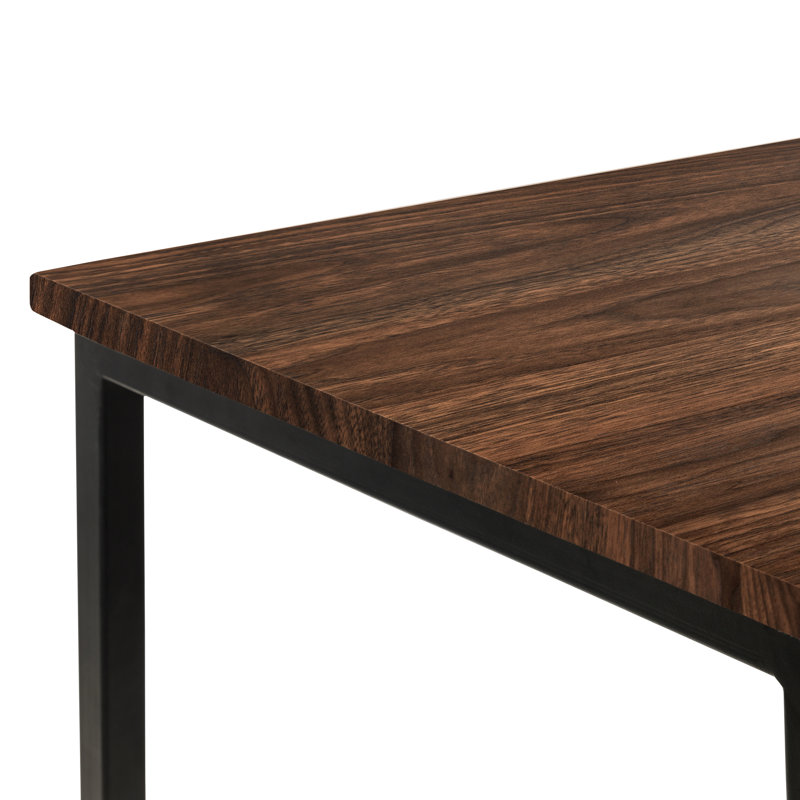 Madelyn Metal Base Writing Desk, Walnut