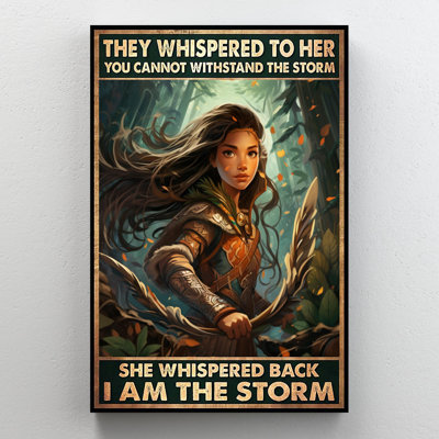 "Laquel She Whispered Back I Am The Storm", impression sur toile