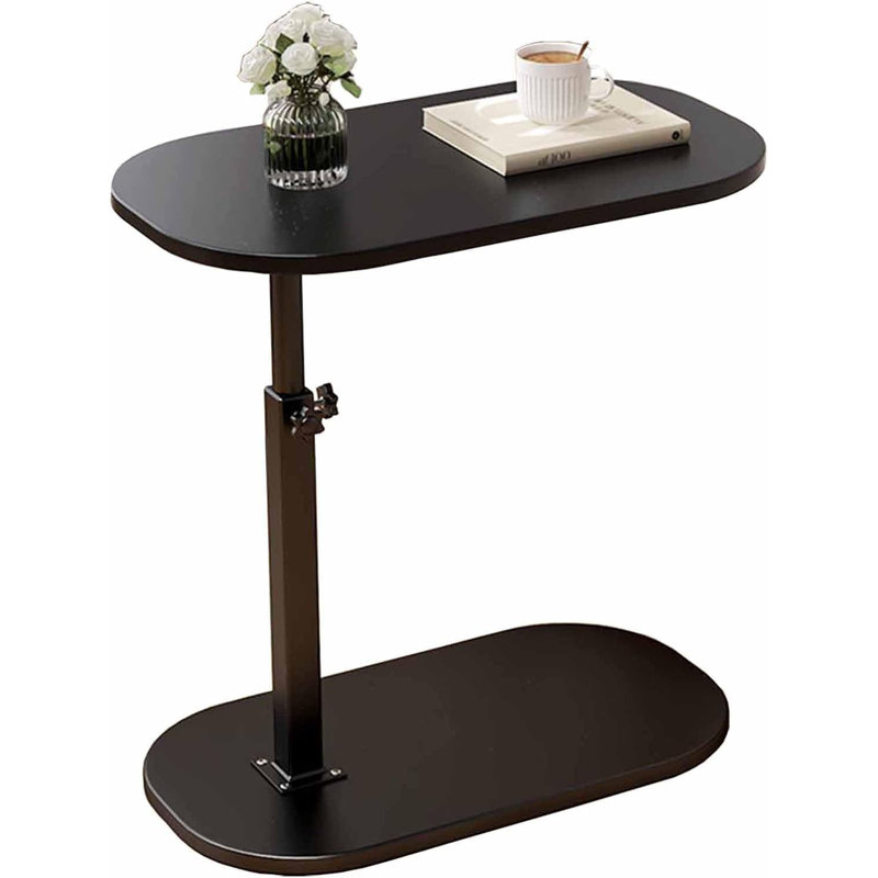 C Shaped Side Table,Adjustable Height C Table End Table For Couch,360°Swivel Couch Side Tables Slide Laptop Desk For Sofa/Bed/Bathtub/Rotating Tabletop