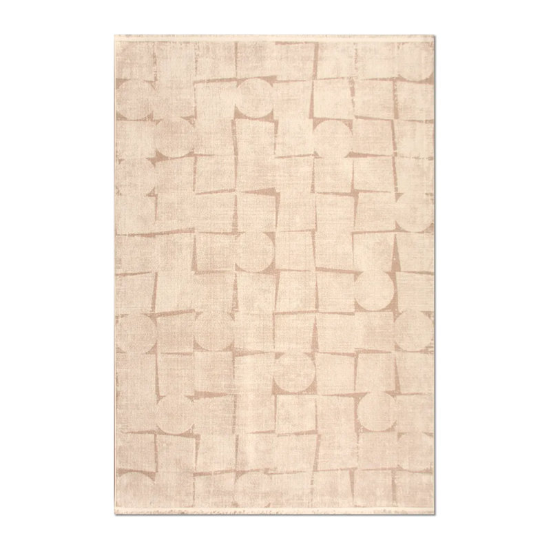 Cotton Abstract Indoor Rug, Rectangle 3'3" x 6'7"