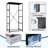 4 Drawer Dresser for Bedroom, Narrow Chest of Drawers, Wooden Top and Study Iron Frame 18"x37.5"-(WxH)