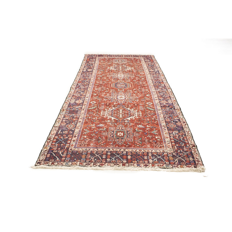 Tapis de couloir oriental vintage rouge 5 pi 4 po x 12 pi 7 po Tribal