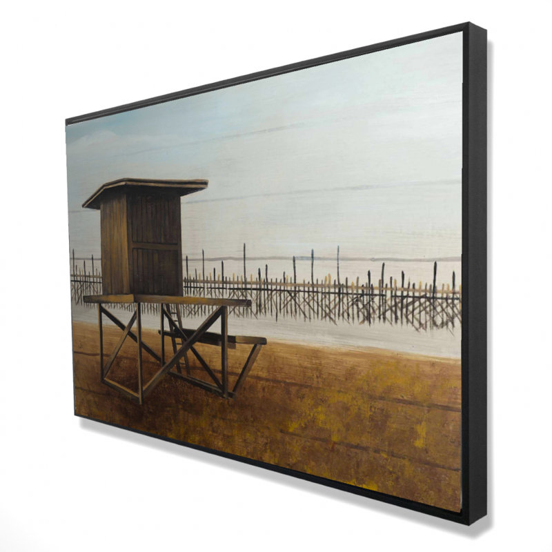 «Newport Beach Lifeguard Tower» sur toile, H 24 po x l 36 po