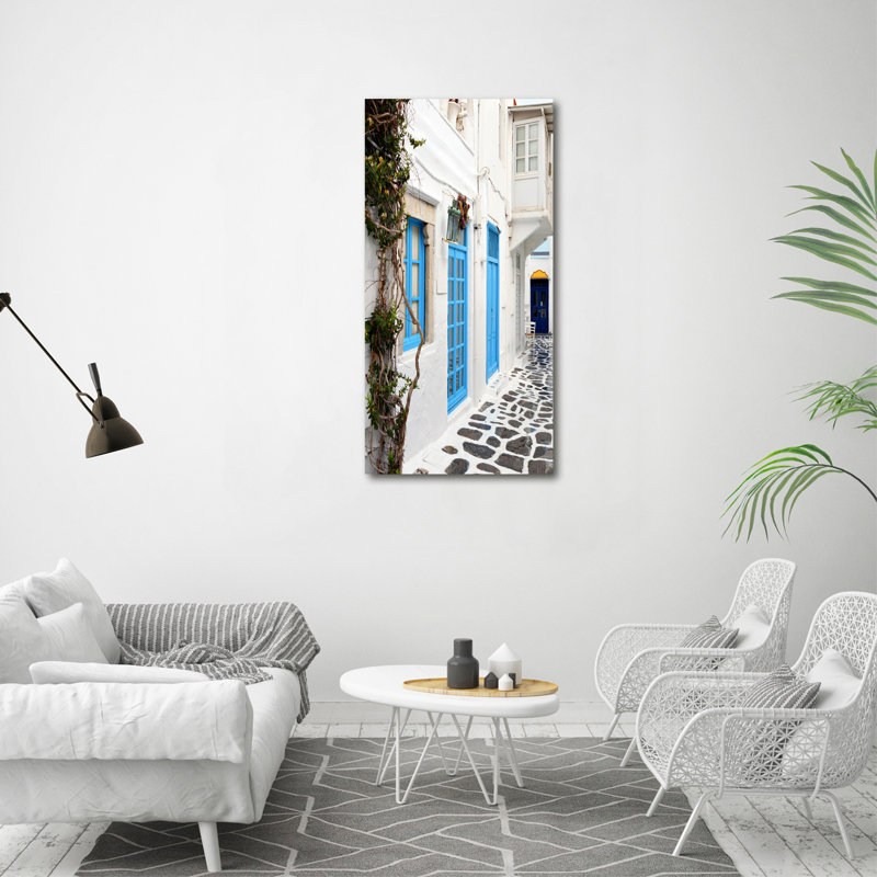 Greek Streets - Wrapped Canvas Print