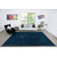 Tapis turc moderne en laine 8 x 11,6 pi. Tapis bleu marine fait à la main