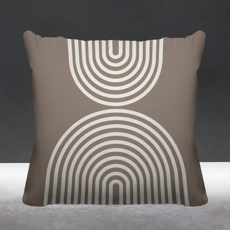 Coussin décoratif intérieur / extérieur Hali, L 19 po x H 19 po, Beige