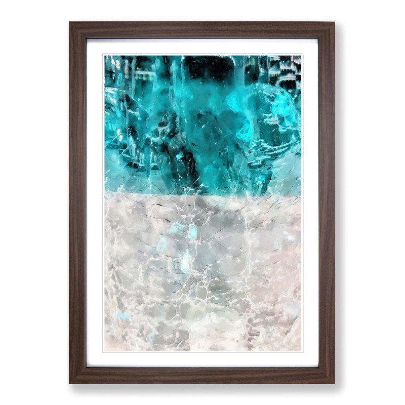 Wash over Me in Abstract - Picture Frame Graphic Art Print, 76cm H x 50cm W x 2cm D, Walnut