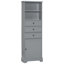 Grande armoire de rangement polyvalente avec plusieurs options de rangement et tablettes réglables pour divers espaces.-1881724345