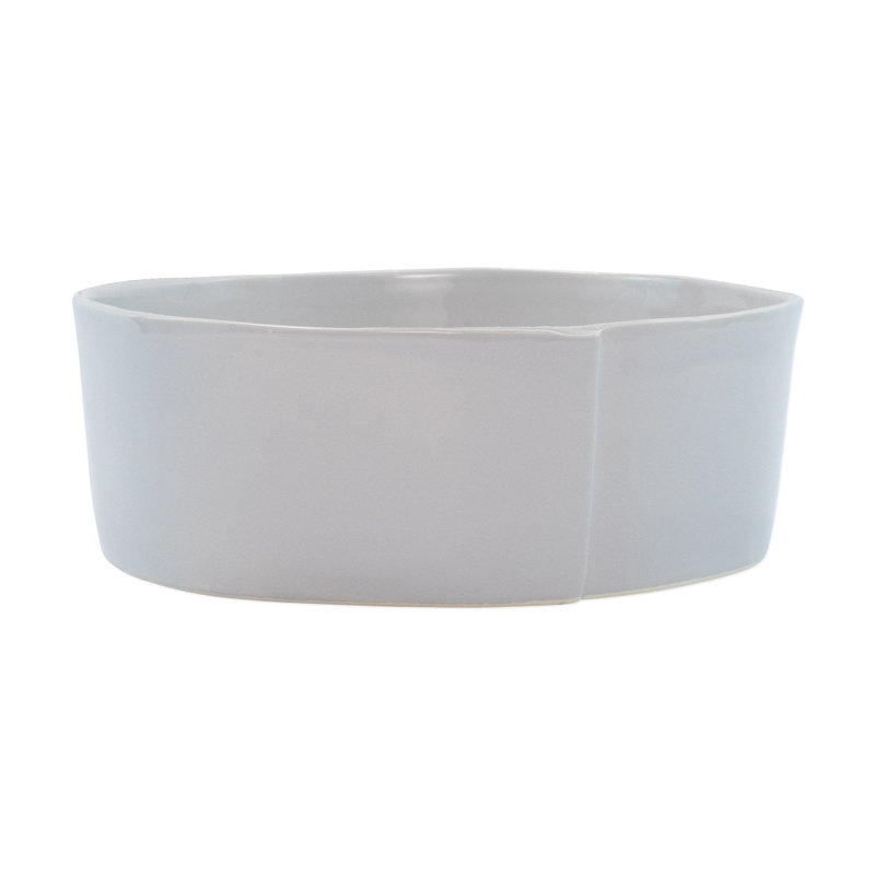 Lastra Stoneware Serving Bowl,  4" H x 10.75" W x 10.75" D, Aqua