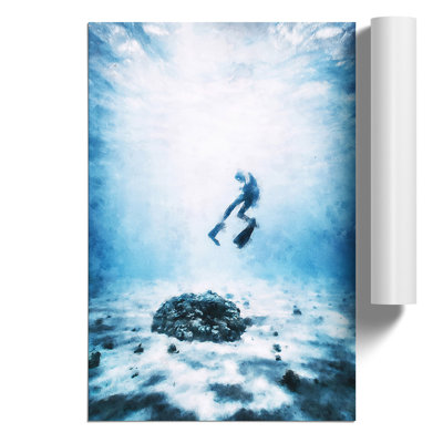 Diving Painting - Frameless Print