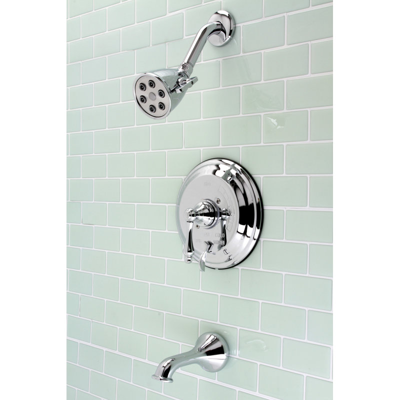 Robinet de baignoire et douche thermostatique, Chrome poli