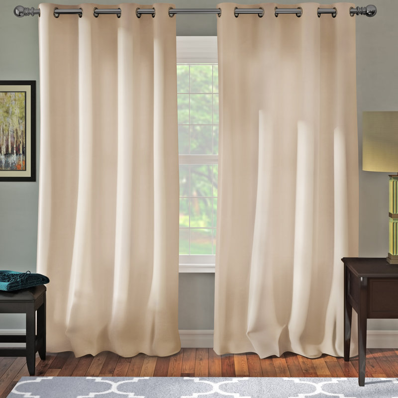 Kenefic Room Darkening Indoor Outdoor Curtain Panel, 52" W x 95" L, Ivory