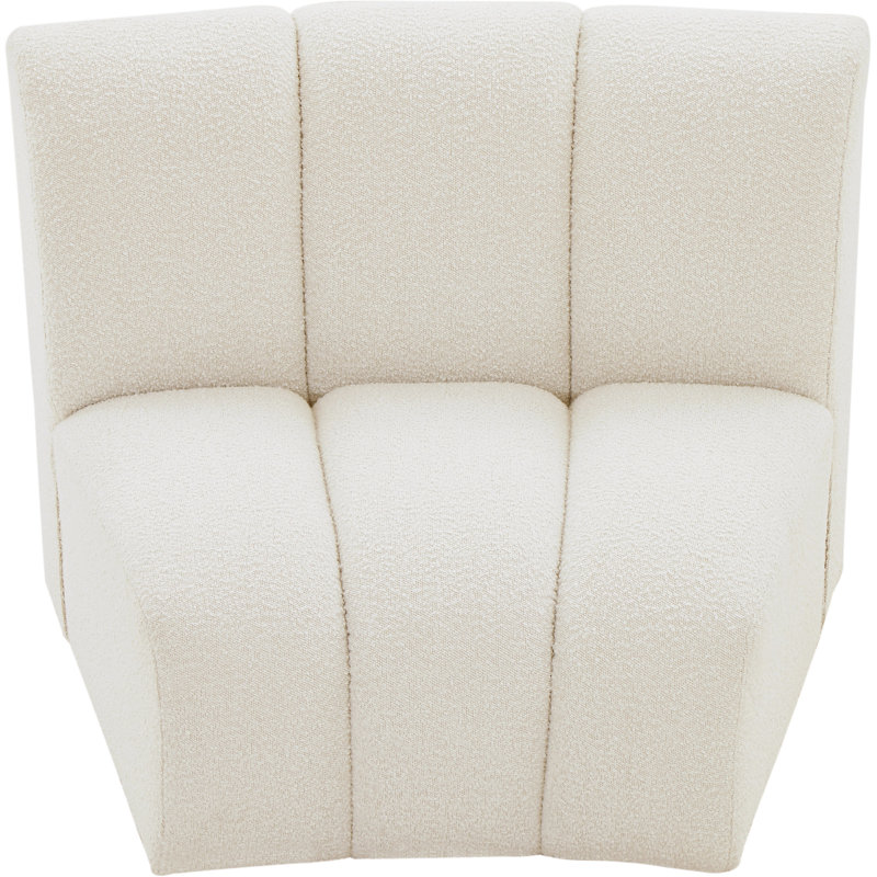 Chaise modulaire en tissu Infinity, Tissu crème bouclé