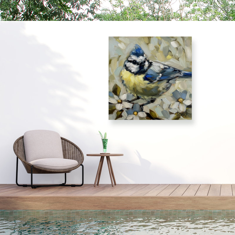 Andrea Lavery Garden Visit Outdoor  Canvas, 14" H x 14" W