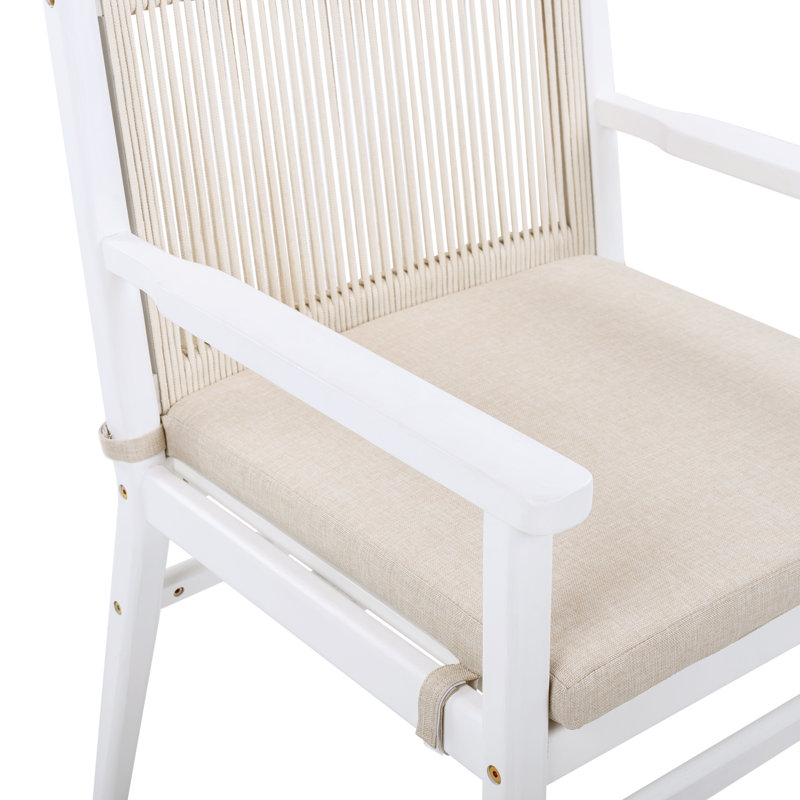 Burris Outdoor Dining Chairs, White