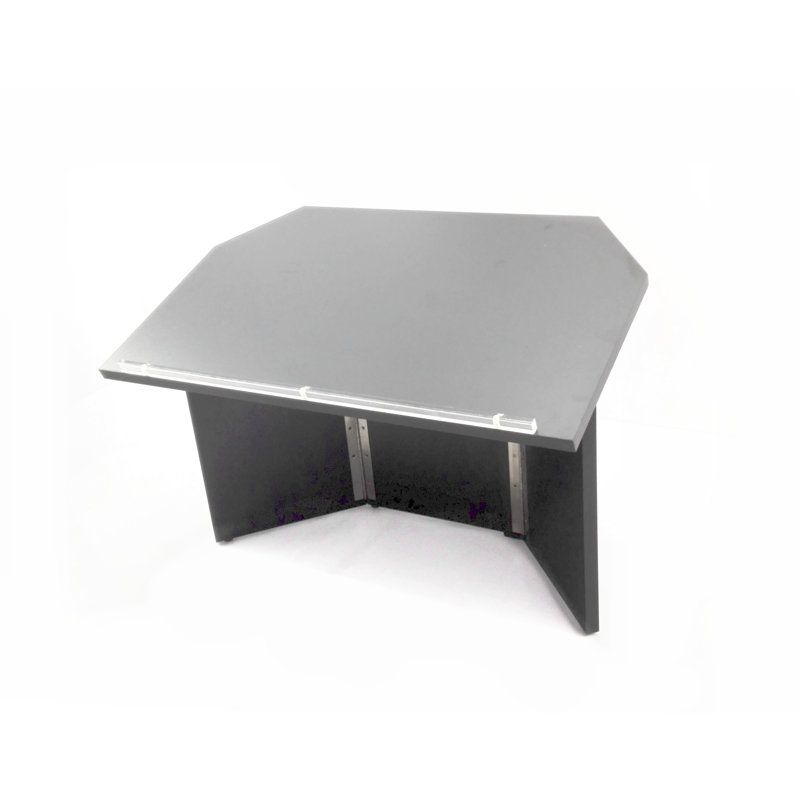 Assembled 27" Table Top Podium with Folding Design, Portable - Black