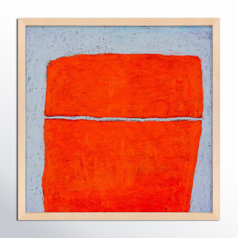 Tangerine Split Print by Stephanie Dennis, 16" H x 16" W  x 1.25" D, Maple