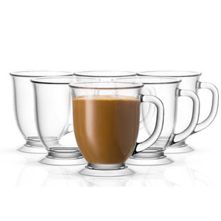 Luigi Bormioli Thermic Borosilicate Double-Wall Insulated Coffee Mugs, Clear, 10.25 oz - 2 pack