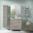 23.6'' Single Bathroom Vanity with Ceramic Top with Mirror-46357554