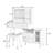 Black Makeup Table With Adjustable Cabinet, Large Mirror, And Generous Storage, Featuring Drawer Divided Compartments Fluted Glass Door For Bedroom Decor Modern Dressing 3 - Color Lighting, Side-491809230