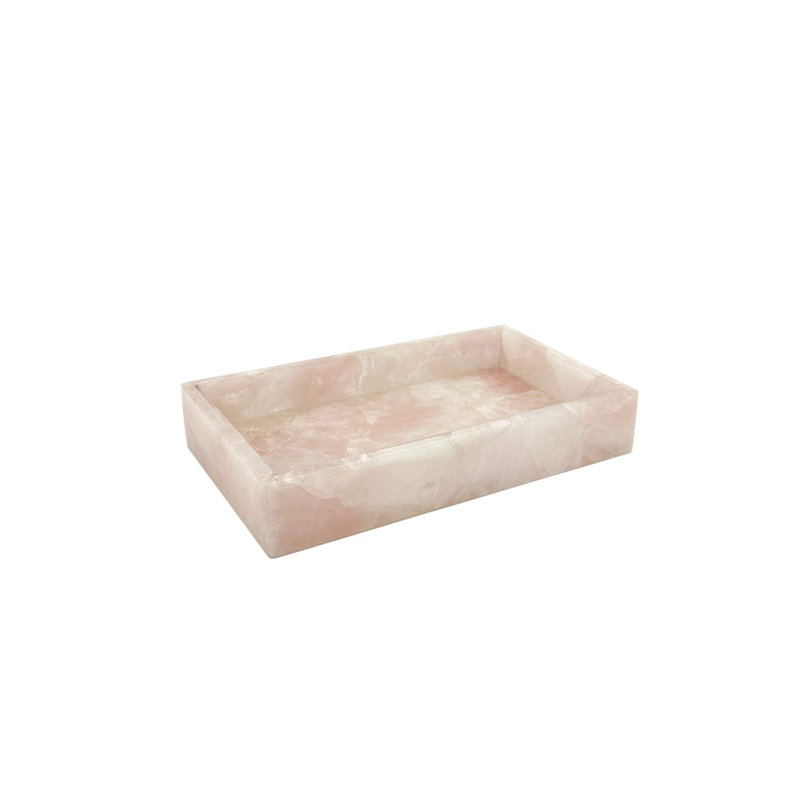 Premium Rose Quartz Vanity Tray