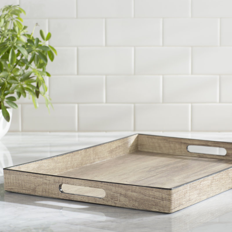 Plateau de table basse en peuplier Nieman, Noir