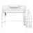 Queen Size Metal Loft Bed with Stairs, House-Shaped Guardrails and Wardrobe for Kids and Teens, White-472998142-472998143