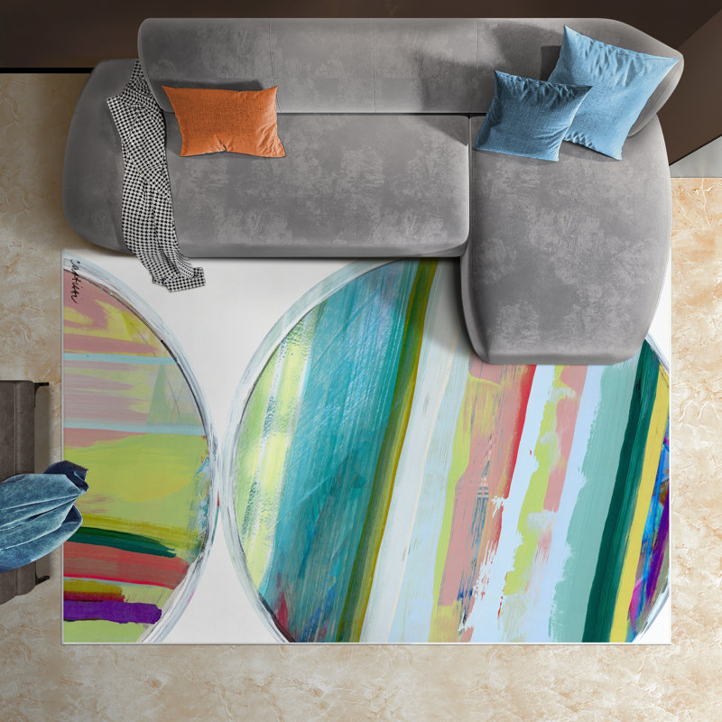 Haline Abstract Indoor Rug, Rectangle 5' x 7'6"
