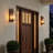 1-light Outdoor Wall Sconce With Cylindrical Seeded Glass