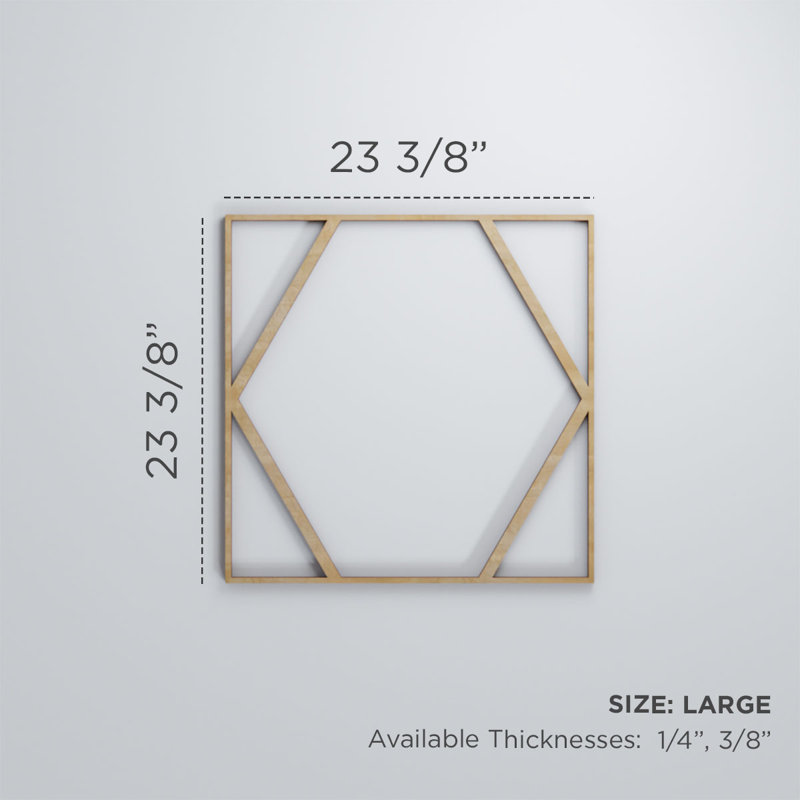 Panneaux muraux décoratifs en bois Fraser, H 23 3/8 po x l 23 3/8 po x P 3/8 po, Bois