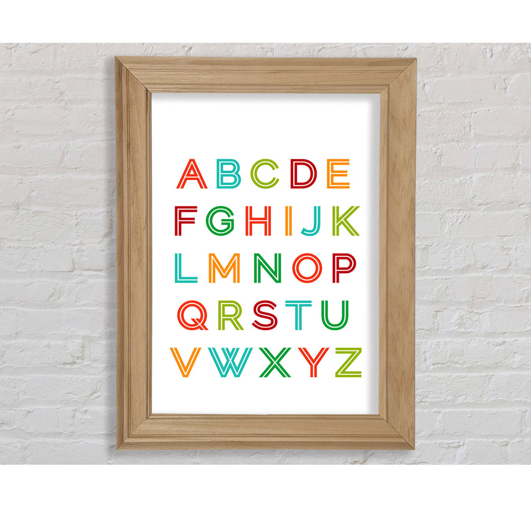 Alphabet Colours - Einzelne Bilderrahmen Kunstdrucke