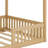 Full Over Full Wooden Bunk Bed With A Ladder And Protective Rails-394986011