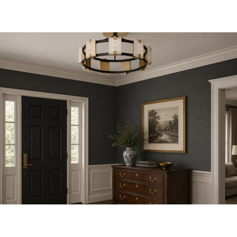 Dinah Glass LED Semi Flush Mount