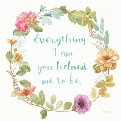 Rainbow Seeds Wreath IV Everything by Lisa Audit - Wrapped Canvas Print