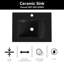 24'' Ceramic Rectangular Bathroom Sink with Overflow-107137615